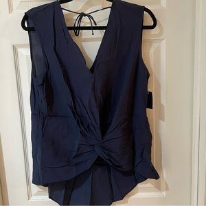 NWT Zara Short Sleeve Tie Back Top